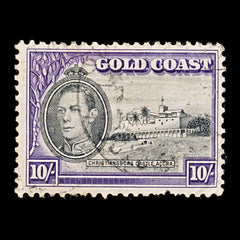 8310: Gold Coast SG132 10s Violet & Black 1940 Sc#127 Mi117C Used C£35, view 3