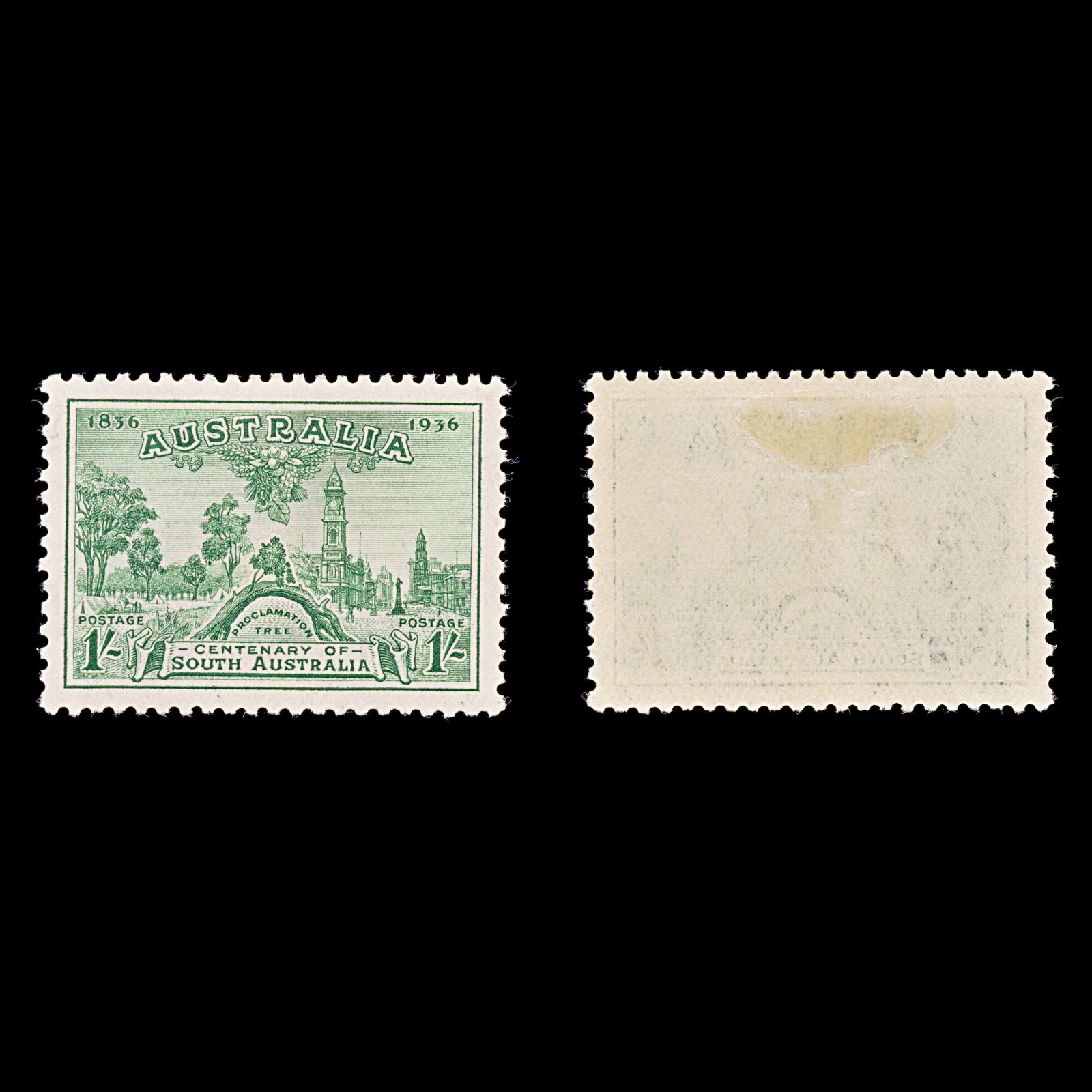 8318: Australia SG163 1s Green 1936 Sc#161 Mi136 Mint MH C£22