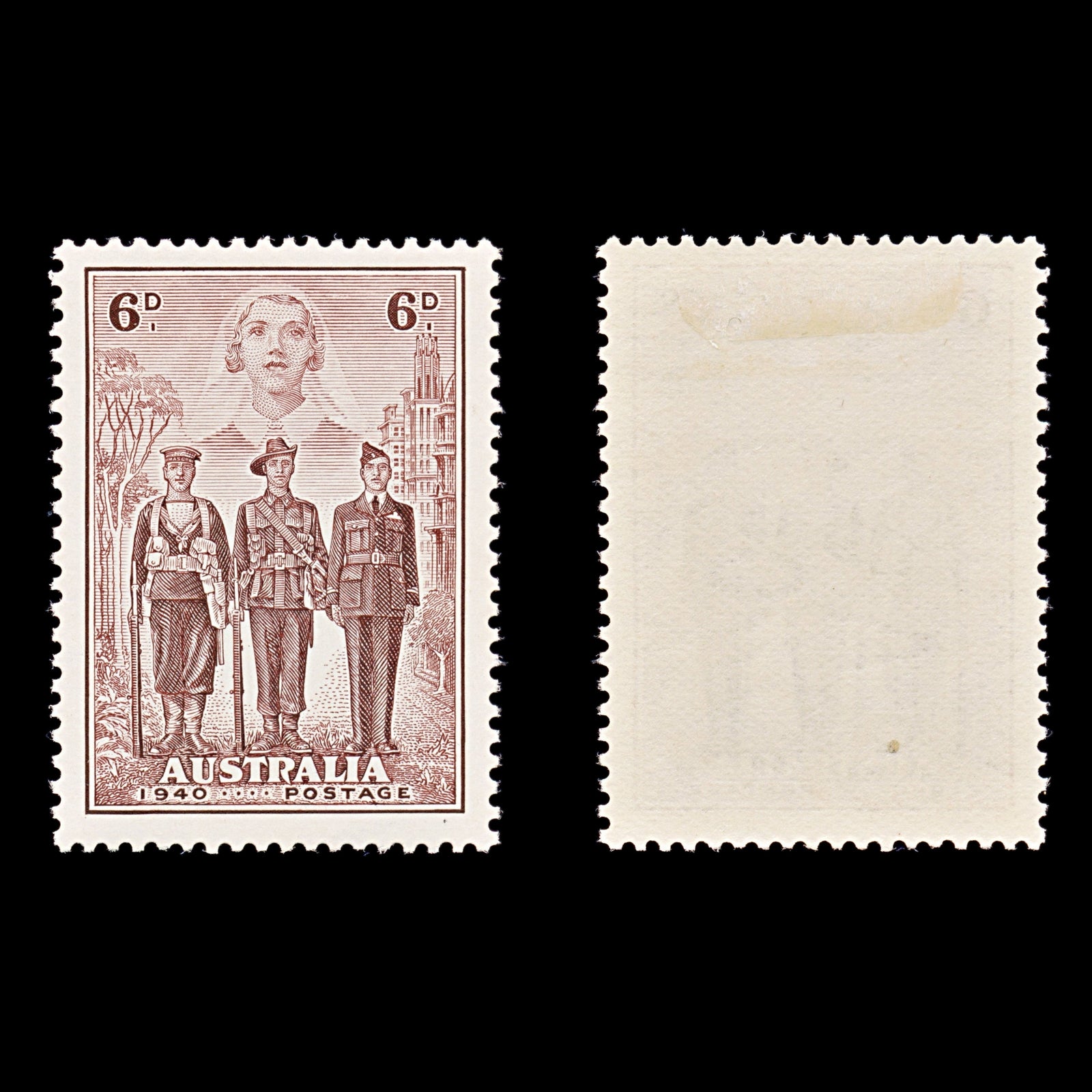 8321: Australia SG199 6d Purple brown 1940 Sc#187 Mi159 Mint MH C£30