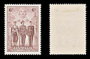 8321: Australia SG199 6d Purple brown 1940 Sc#187 Mi159 Mint MH C£30