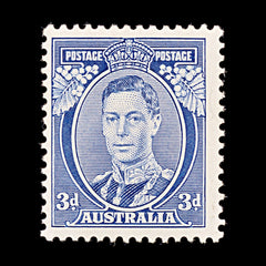 8322: Australia SG168b 3d Blue 1937 Sc#170a Mi143AIA Mint MH C£160, view 3