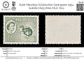 8328: Mauritius SG302a 60c Dark green 1954 Sc#261 Mi253 Mint MLH C£11