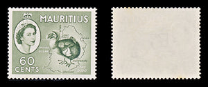 8328: Mauritius SG302a 60c Dark green 1954 Sc#261 Mi253 Mint MLH C£11
