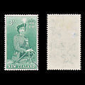 8331: New Zealand SG734 3s Blue green 1954 Sc#299 Mi343 Mint MH C£15