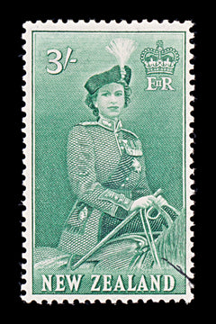 8331: New Zealand SG734 3s Blue green 1954 Sc#299 Mi343 Mint MH C£15, view 3