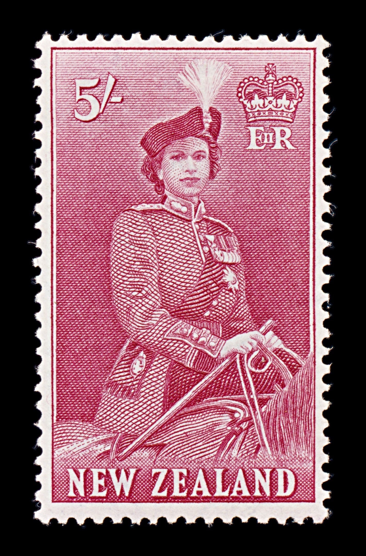 8332: New Zealand SG735 5s Carmine 1954 Sc#300 Mi344 Mint MH C£30