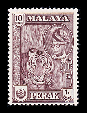 8334: Perak SG156 10c Purple 1961 Mi108b Mint MLH C£14