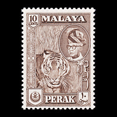 8334: Perak SG156 10c Purple 1961 Mi108b Mint MLH C£14, view 6