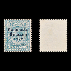 8338: Ireland SG62 10d Turquoise blue 1923 Sc#54 Mi35I Used C£75, view 1