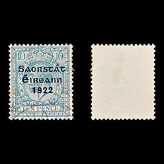 8338: Ireland SG62 10d Turquoise blue 1923 Sc#54 Mi35I Used C£75, view 2