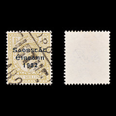 8339: Ireland SG63 1s Ochre brown 1923 Sc#55 Mi36I Used C£11, view 1