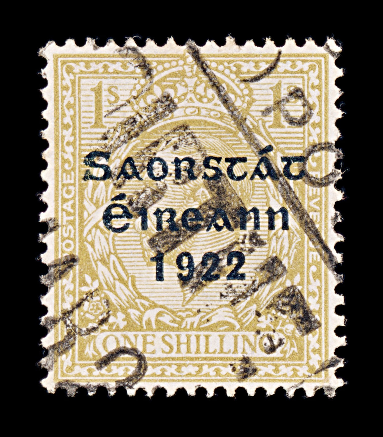 8339: Ireland SG63 1s Ochre brown 1923 Sc#55 Mi36I Used C£11