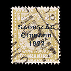 8339: Ireland SG63 1s Ochre brown 1923 Sc#55 Mi36I Used C£11, view 3