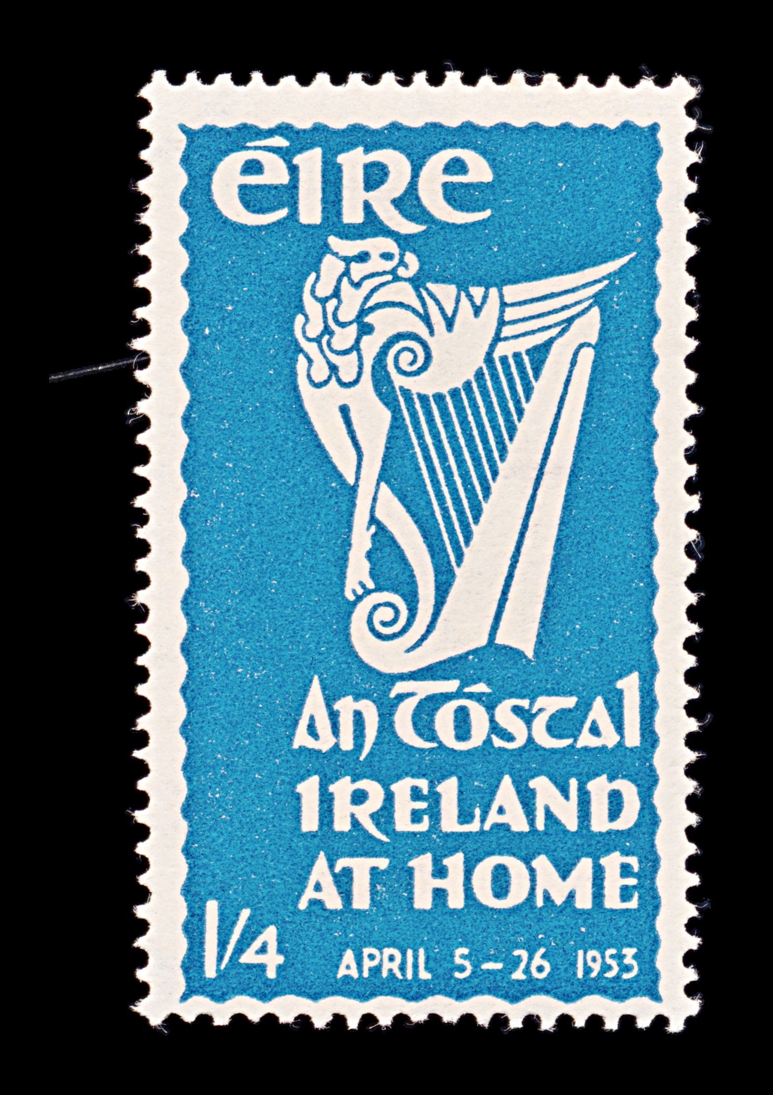 8342: Ireland SG155 1s4d Blue 1953 Sc#148 Mi117 Mint MLH C£20