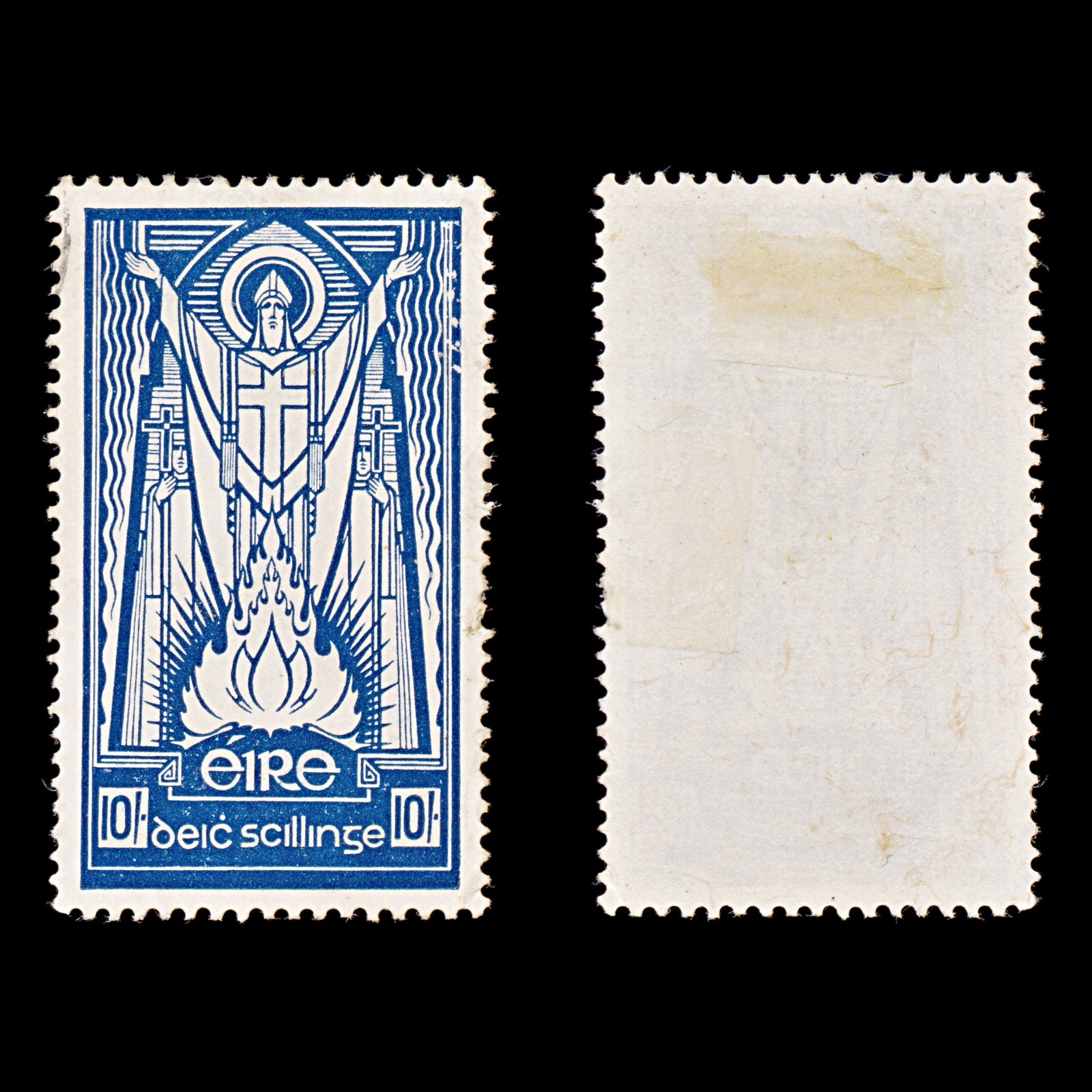 8345: Ireland SG125b 10s Blue & Indigo 1968 Mi88b Used C£12