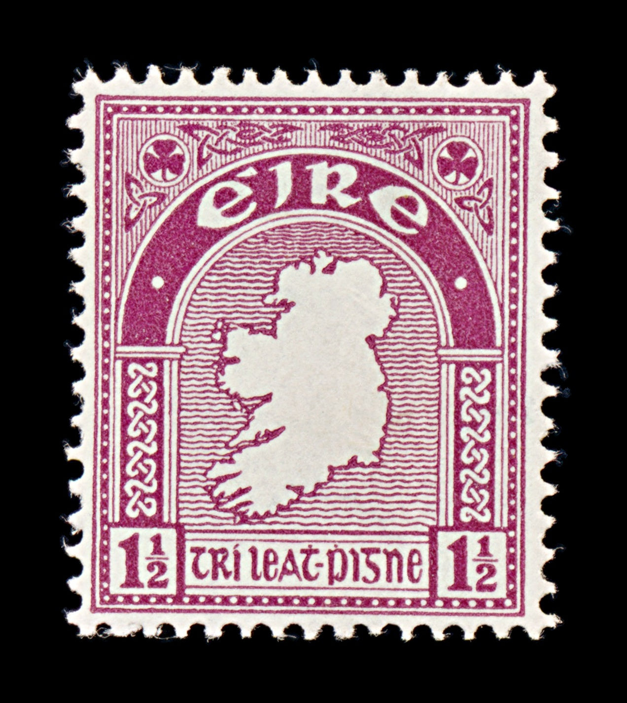 8350: Ireland SG113 1½d Claret 1940 Sc#108 Mi73A Mint MH C£19