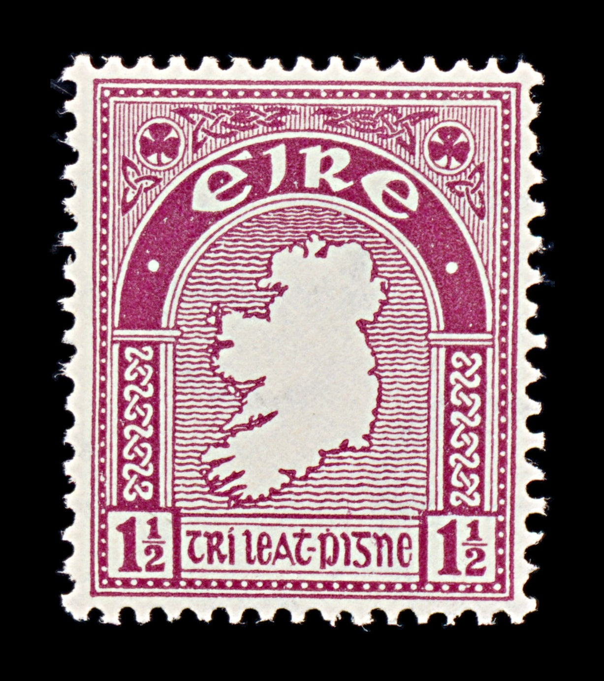 8351: Ireland SG113 1½d Claret 1940 Sc#108 Mi73A Mint MH C£19