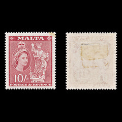 8360: Malta SG281 10s Carmine red 1956 Sc#261 Mi252 Mint MH C£38, view 2