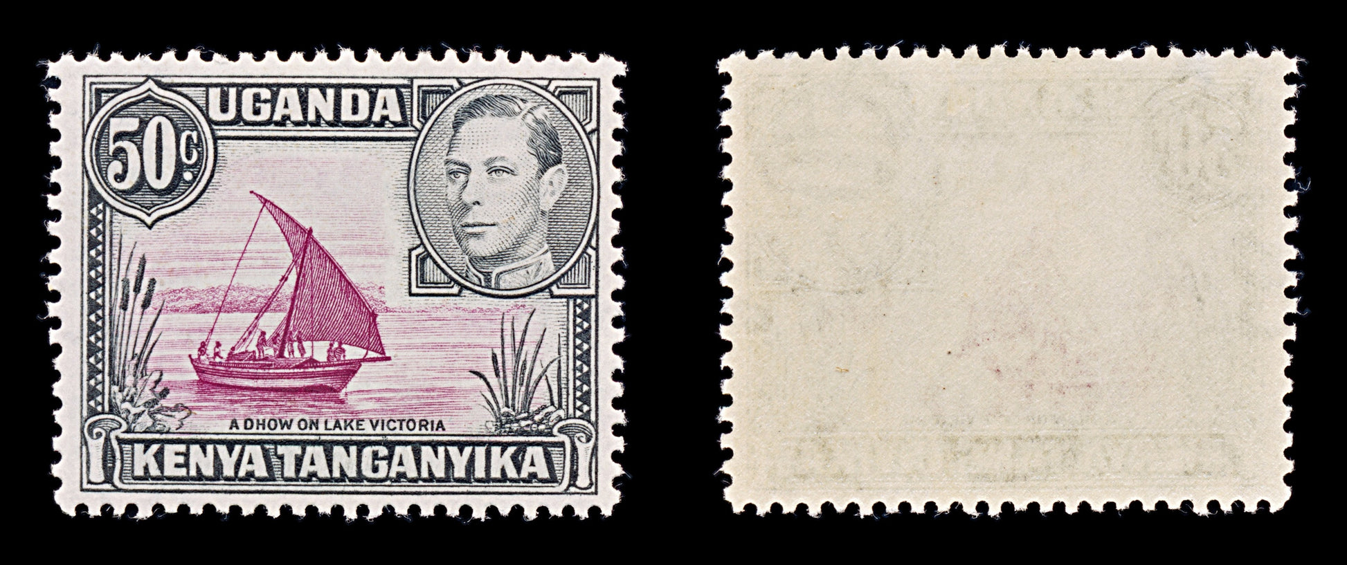 8365: KUT SG144e 50c Black & Purple 1949 Sc#79 Mi65IIC Mint MVLH C£15