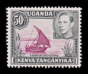 8365: KUT SG144e 50c Black & Purple 1949 Sc#79 Mi65IIC Mint MVLH C£15
