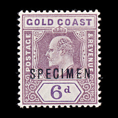 8374: Gold Coast SG54 SPECIMEN 1906 Sc#54 Mi55b Mint MVLH C£180, view 3
