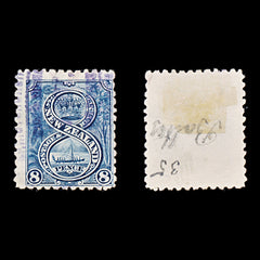 8382: New Zealand SG255 8d Indigo 1898 Sc#79a Mi74 Used C£50, view 1