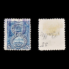 8382: New Zealand SG255 8d Indigo 1898 Sc#79a Mi74 Used C£50, view 2