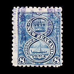 8382: New Zealand SG255 8d Indigo 1898 Sc#79a Mi74 Used C£50, view 3