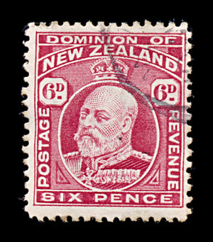 8387: New Zealand SG403 6d Carmine 1915 Sc#137b Mi128D Used C£130