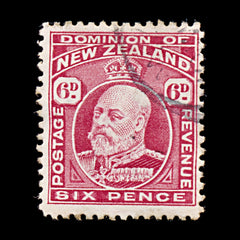 8387: New Zealand SG403 6d Carmine 1915 Sc#137b Mi128D Used C£130, view 3