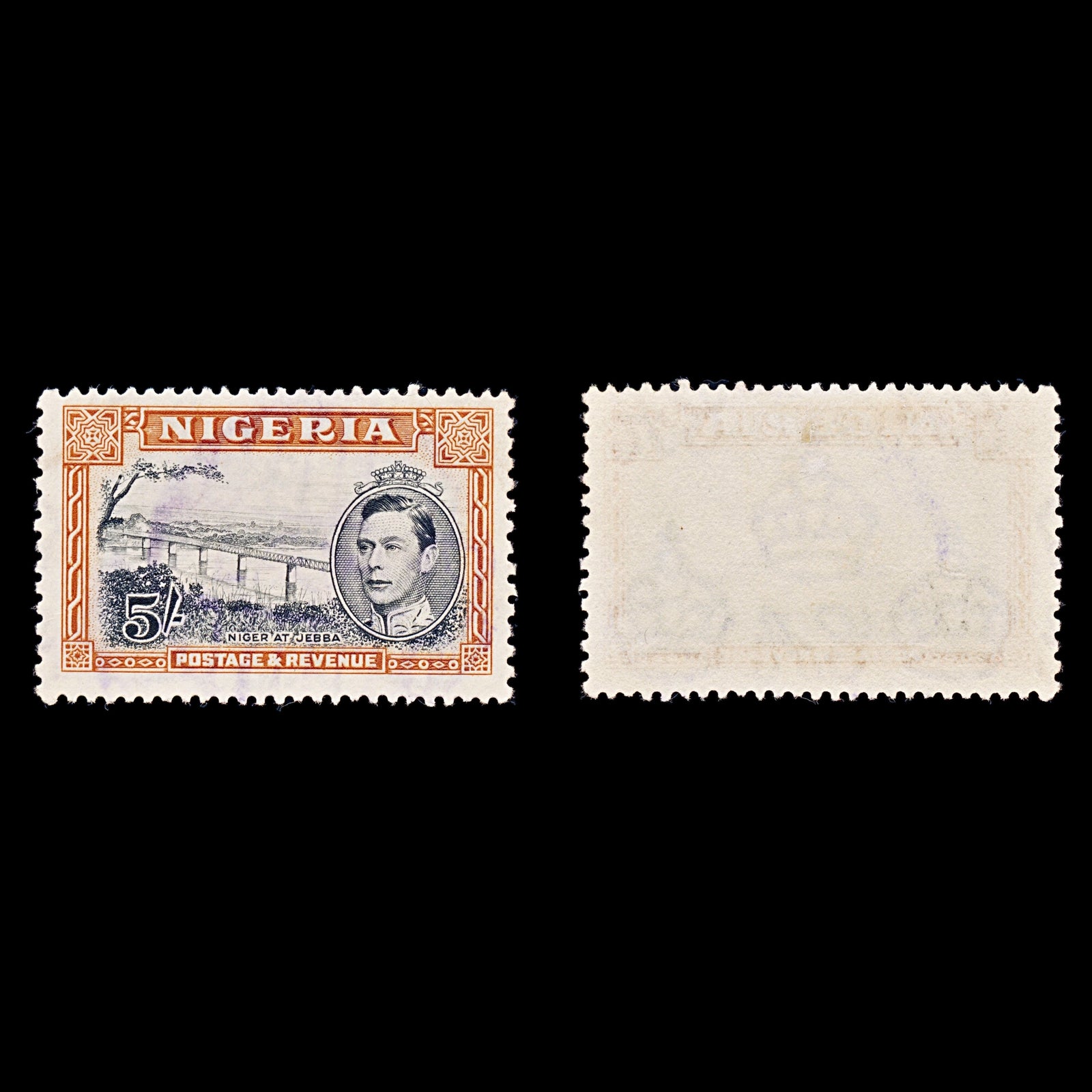 8390: Nigeria SG59 5s Orange & Black 1938 Sc#64c Mi61A Used C£23