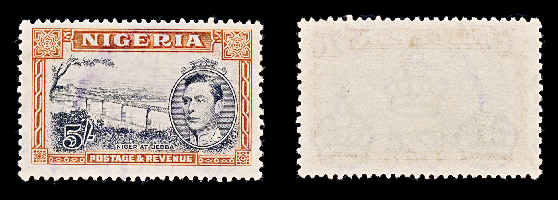 8390: Nigeria SG59 5s Orange & Black 1938 Sc#64c Mi61A Used C£23