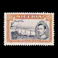 8390: Nigeria SG59 5s Orange & Black 1938 Sc#64c Mi61A Used C£23, view 3