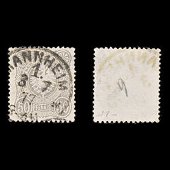 8394: German Realm SG36a 50pf Grey 1875 Sc#34 Mi36a Used C£18, view 1