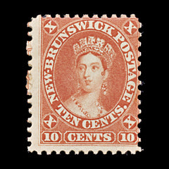 8397: New Brunswick SG17 10c Vermilion 1860 Sc#9 Mi7 Mint MVLH C£65, view 3