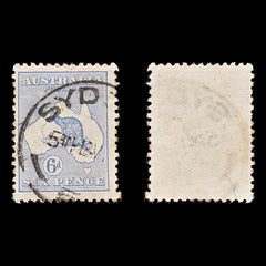 8408: Australia SG9 6d Ultramarine 1913 Sc#8 Mi11IIX Used C£20, view 1