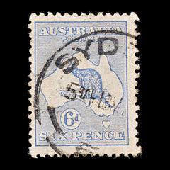 8408: Australia SG9 6d Ultramarine 1913 Sc#8 Mi11IIX Used C£20, view 3