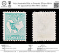 8414: Australia SG11 1s Emerald. SG11w Wmk Inv 1913 Sc#10a Mint MNG C£1600