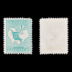8414: Australia SG11 1s Emerald. SG11w Wmk Inv 1913 Sc#10a Mint MNG C£1600, view 1