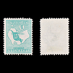 8414: Australia SG11 1s Emerald. SG11w Wmk Inv 1913 Sc#10a Mint MNG C£1600, view 2