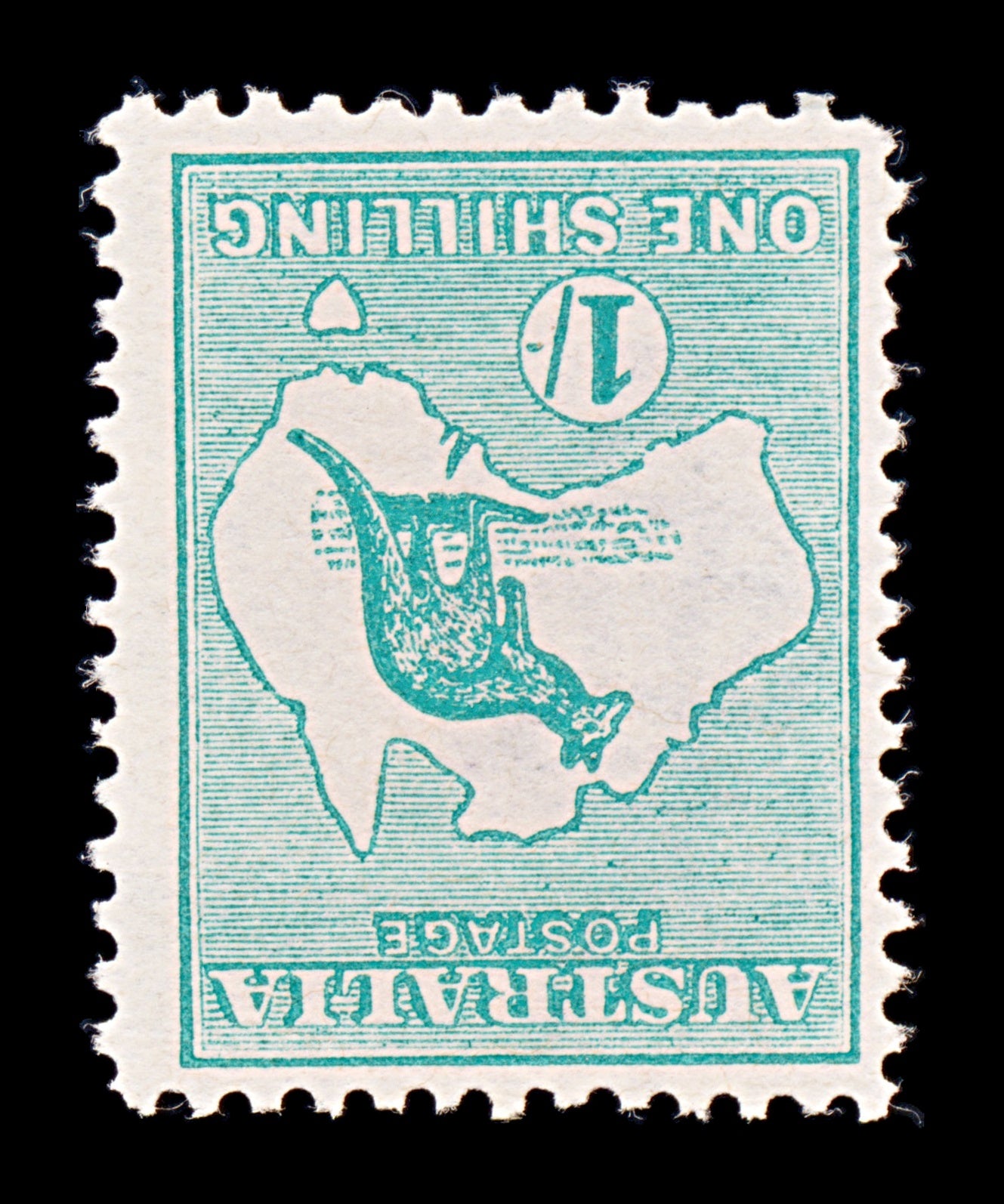 8414: Australia SG11 1s Emerald. SG11w Wmk Inv 1913 Sc#10a Mint MNG C£1600