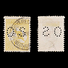 8415: Australia SGO21a 4d Orange yellow 1913 Sc#OB6b MiD6IIb Used C£325, view 1