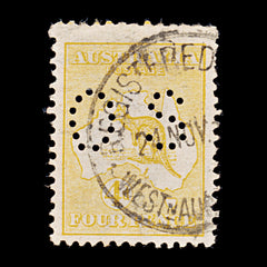8415: Australia SGO21a 4d Orange yellow 1913 Sc#OB6b MiD6IIb Used C£325, view 3