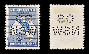8416: Australia SGO19 2½d Blue 