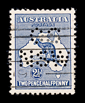 8416: Australia SGO19 2½d Blue 