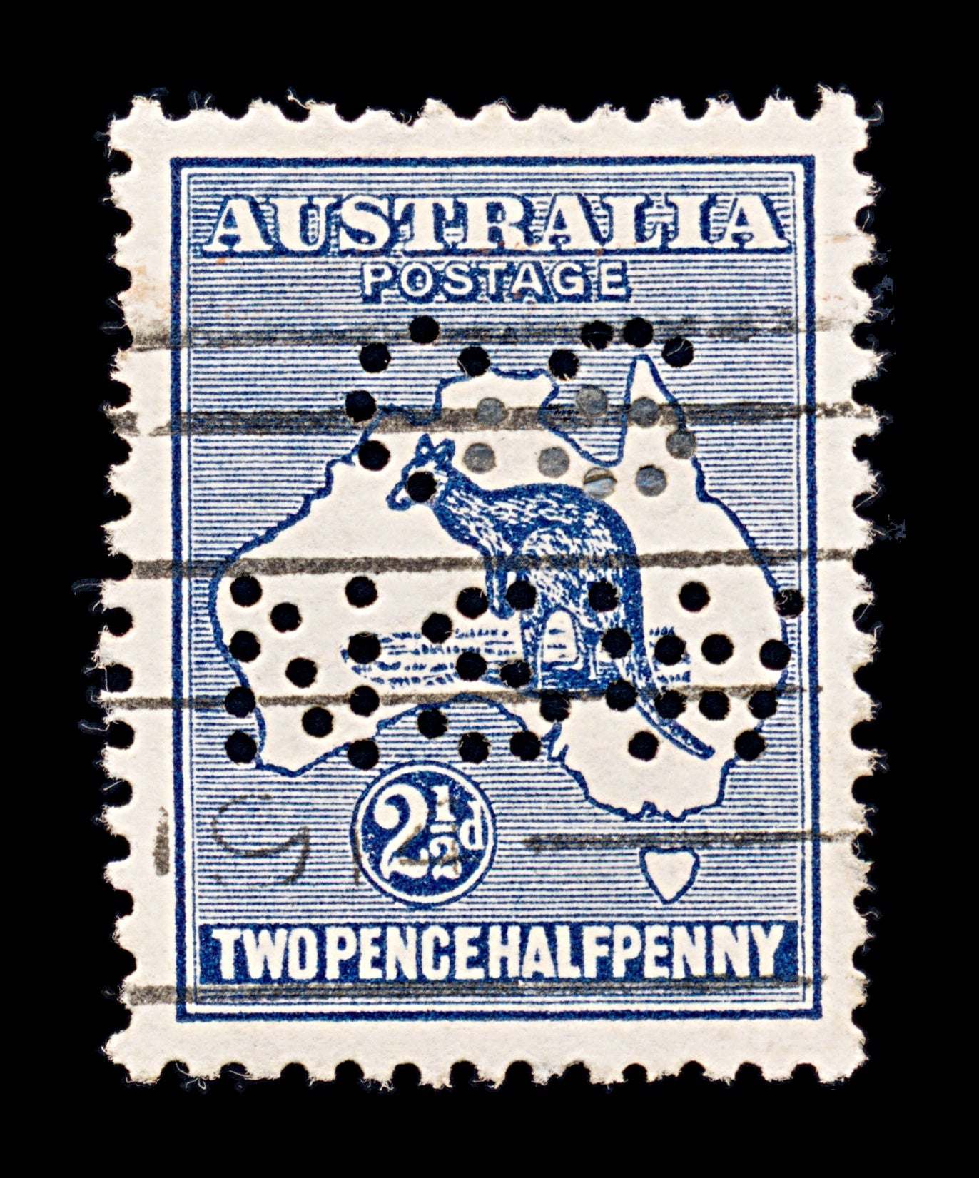 8416: Australia SGO19 2½d Blue "OS NSW" 1913 Sc#OB4 MiD4II Used C£160