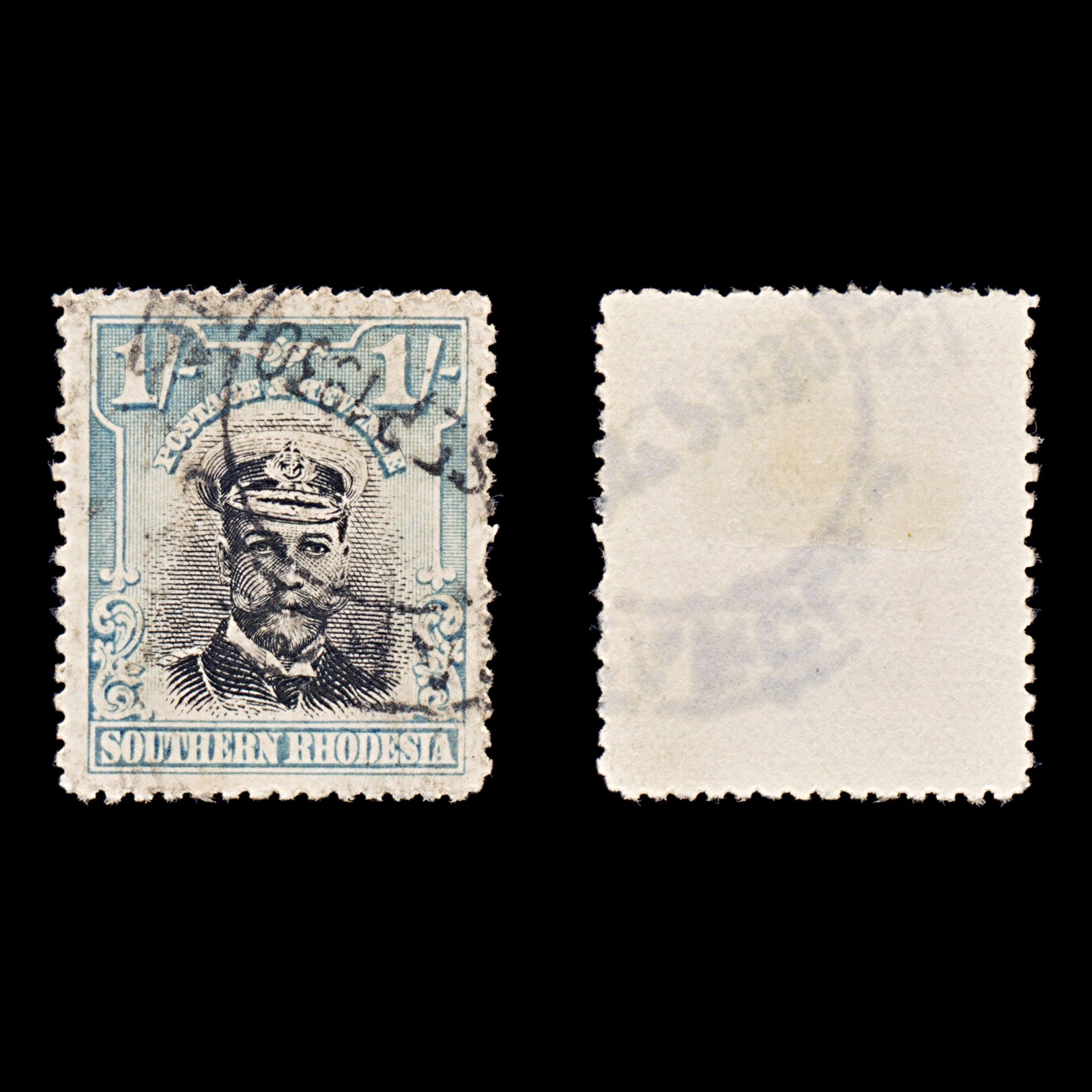 8418: Southern Rhodesia SG10 1s Black & Light blue 1924 Sc#10 Mi10 Used C£13