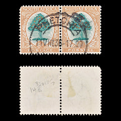 8419: South Africa SG32 2x 6d BlackishGreen & Orange 1926 Sc#25 Mi27-28 Used C£50, view 2