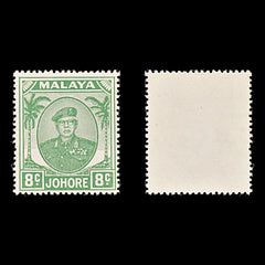 8426: Johore SG138a 8c Green 1952 Sc#137 Mi122 Mint MLH C£12, view 1