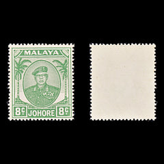8426: Johore SG138a 8c Green 1952 Sc#137 Mi122 Mint MLH C£12, view 2